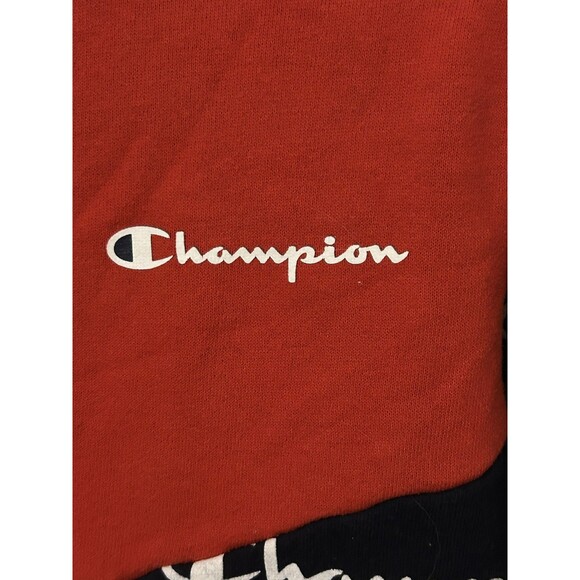 Kids Champion Sweater Shirt Size Large Navy Blue With White - Picture 3 of 6
